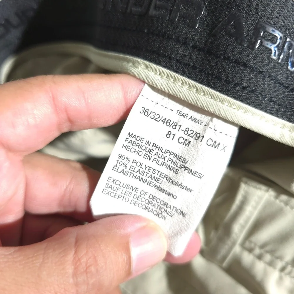 Under Armour Mens Golf Pants 36/32 Beige Lightweight Performances Solid Sports